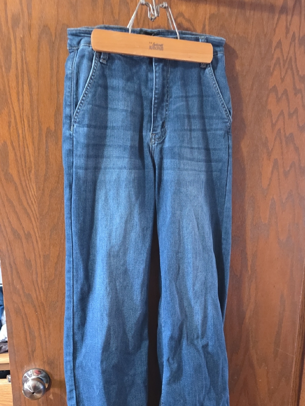 Fashion Nova Women's Blue Wide-Leg Jeans